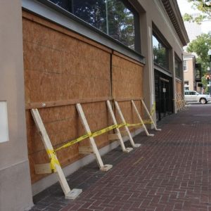 Business continuity planning - boarded up business